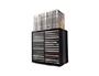 TOUR RANGEMENT FELLOWES SPRING RESSORTS RANGEMENT VERTICAL 30 CD 18 CD SUPPLMENTAIRES TOTAL 48 CD NOIR