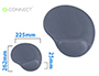 TAPIS SOURIS Q-CONNECT REPOSE-POIGNET AUGMENTE CONFORT FACILEMENT NETTOYABLE