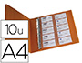 POCHETTE Q-CONNECT POLYPROPYLENE A4 LISSE 8/100E POUR CARTESDE VISITE CAPACITE 200 CARTES SACHET DE 10 U