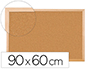 TABLEAU LIGE Q-CONNECT MURAL CADRE BOIS PIN NATUREL 2 FACES INCLUS 5 PINGLES MMO FIXATION MUR PAISSEUR 1MM 90X60CM