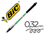 STYLO-BILLE BIC COLUTIONS CLIC STIC RECYCL CRITURE MOYENNE 0.5MM ENCRE DOUCE RTRACTABLE COLORIS NOIR