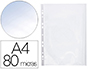 POCHETTE Q-CONNECT POLYPROPYLNE 8/100E PERFORE OUVERTURE ANGLE ANTISTATIQUE A4 210X297MM SACHET 25 UNITS