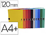 CHEMISE EXACOMPTA CARTON PAPIER TOIL 240X320MM DOS EXTENSIBLE 120MM SANGLE COTON BOUCLE CRANTE COLORIS ASSORTIS