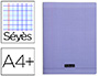 CAHIER PIQU CLAIREFONTAINE COUVERTURE POLYPROPYLNE TRANSPARENTE A4+ 24X32CM 96 PAGES 90G SYS COLORIS VIOLET