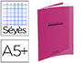 CAHIER PIQU CONQURANT CLASSIQUE COUVERTURE POLYPROPYLNE RIGIDE TRANSPARENTE A5+ 17X22CM 96 PAGES 90G SYS VIOLET