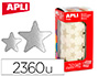 GOMMETTE MTALLISE APLI AGIPA TOILE COLORIS ARGENT ROULEAU 2360 UNITS