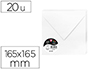 ENVELOPPE VISITE CLAIREFONTAINE POLLEN 165X165MM 120G COLORIS BLANC TUI 20 UNITS