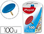 PUNAISE MAPED COLORIS ASSORTIS DIAMTRE 10MM BOTE DISTRIBUTRICE 100 UNITS
