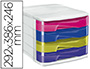 MODULE CLASSEMENT CEP 4 TIROIRS LARGES POLYSTYRNE ANTICHOC 292X386X246MM 450F/TIROIR MULTICOLORE MTALLIS