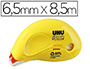COLLE UHU GLUE ROLLER PERMANENT ERGONOMIQUE CONSOMMATION VISIBLE SYSTME MICRODPT 6.5MMX8.5M