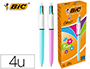 STYLO-BILLE BIC 4 COULEURS GRIP PRO POINTE MOYENNE ENCRE CLASSIQUE RTRACTABLE RECHARGEABLE 4 COULEURS FASHION