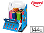 CRAYON COULEUR MAPED COLOR PEP'S TRIANGULAIRE MINE TENDRE RSISTANTE SANS CHARDE COLORIS LUMINEUX COFFRET COLE 144U