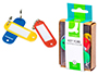 PORTE-CLS Q-CONNECT PORTE-TIQUETTE PLASTIQUE 50X22MM COLORIS ASSORTIS BOTE 6 UNITS