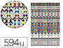 GOMMETTE ADHESIVE GRAINE CREATIVE FORME YEUX MOBILES   DIAMETRE 8 ET 15MM 2 PLANCHES 594 UNITES