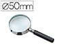 LOUPE JPC RONDE LENTILLE VERRE 50MM DIAMTRE GROSSISSEMENT PAR 3 MONTURE MTAL CHROM