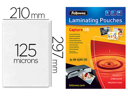 Fellowes Pochette de films 80mic A5 Pochette de plastification