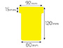 FICHE PLANNING NOBO INDICE 3 15X92X120X80MM COLORIS JAUNE TUI 100 UNITS