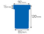 FICHE PLANNING NOBO INDICE 3 15X92X120X80MM COLORIS BLEU TUI 100 UNITS