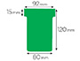 FICHE PLANNING NOBO INDICE 3 15X92X120X80MM COLORIS VERT TUI 100 UNITS