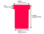 FICHE PLANNING NOBO INDICE 3 15X92X120X80MM COLORIS ROUGE TUI 100 UNITS
