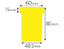 FICHE PLANNING NOBO INDICE 2 15X60X85X48.5MM COLORIS JAUNE TUI 100 UNITS