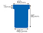 FICHE PLANNING NOBO INDICE 2 15X60X85X48.5MM COLORIS BLEU TUI 100 UNITS