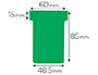 FICHE PLANNING NOBO INDICE 2 15X60X85X48.5MM COLORIS VERT TUI 100 UNITS