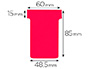 FICHE PLANNING NOBO INDICE 2 15X60X85X48.5MM COLORIS ROUGE TUI 100 UNITS
