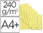 CHEMISE KRAFT OXFORD HV KRAFT 240G 235X320MM ARMOIRE ET CAISSE 2 RABATS INTRIEURS INDEXATION COLORIS JAUNE PASTEL 25UN