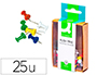 PUNAISE Q-CONNECT PINGLE MMO COLORIS ASSORTIS BOTE 25 UNITS