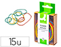 BRACELET CAOUTCHOUC Q-CONNECT 4MM ET 80MM COLORIS ASSORTIS BOTE DISTRIBUTRICE 15G