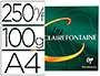 PAPIER VERG CLAIREFONTAINE JET D'ENCRE ET LASER A4 100G/M2 FILIGRAN HAUTE GAMME UNICOLORE IVOIRE PAQUET 250 FEUILLES