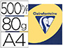 PAPIER COULEUR CLAIREFONTAINE TROPHE MULTIFONCTION A4 80G/M2 JAUNE CANARI PAQUET 500 FEUILLES