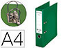 CLASSEUR LEVIER ESSELTE CHROMOS PLUS A4 POLYPROPYLNE GRIFFES BLOCAGE DOS 80MM GRAND PORTE-TIQUETTE COLORIS VERT