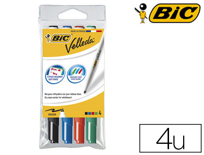 BIC Feutre tableau blanc effaçable à sec 1721 Pte Fine Ogive vert x 24 -  Marqueur - LDLC