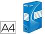 BOTE ARCHIVES ESSELTE VIVIDA CARTON ONDUL RECYCLABLE A4 2 50X80X352MM PAROIS DOUBLES DOS 80MM LIVR PLAT COLORIS BLEU