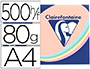 PAPIER COULEUR CLAIREFONTAINE TROPHE MULTIFONCTION A4 80G/M2 COULEURS ASSORTIES PASTEL PAQUET 500 FEUILLES