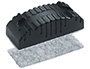 BROSSE EFFACEUR DESIGN NOBO RECHARGEABLE TABLEAU BLANC ERGONOMIQUE MAGNTIQUE 13,8X4,5CM
