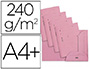 CHEMISE KRAFT OXFORD HV KRAFT 240G 235X320MM ARMOIRE ET CAISSE 2 RABATS INTRIEURS INDEXATION ROSE PASTEL PACK 25 UNITS