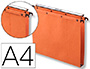 DOSSIER SUSPENDU L'OBLIQUE CARTE CANSON KRAFT ORANGE 240G TIROIR ENTRAXE 330MM H250MM FOND V BARETTE ACIER BOTE 25U