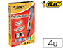 MARQUEUR BIC PERMANENT MARKING 2000 POINTE OGIVE TRAC 2.5MM CORPS PLASTIQUE ENCRE BASE ALCOOL BOTE 4 UNITS