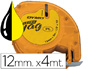 RUBAN TITREUSE DYMO LETRATAG SUPPORT PLASTIQUE 12MMX4M COLORIS IMPRESSION NOIR/JAUNE
