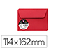 ENVELOPPE VISITE CLAIREFONTAINE POLLEN C6 114X162MM 120G ROUGE GROSEILLE TUI 20 UNITS