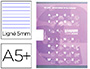 CAHIER CLAIREFONTAINE MATERNELLE COUVERTURE CARTE OFFSET 17X22CM 32 PAGES 16 DOUBLE LIGNE 5MM/16 UNIES 90G VIOLET