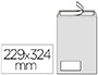 POCHETTE LA COURONNE ADHSIVE VLIN EXTRA BLANC 90G FOND GRIS C4 229X324MM FENTRE 50X100MM BOTE 250 UNITS