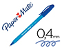 STYLO-BILLE PAPER MATE INKJOY 100 CRITURE MOYENNE 0.7MM ULTRA DOUCE CORPS TRIANGULAIRE RSISTE BAVURES COLORIS BLEU