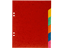 INTERCALAIRES COUTAL CARTE LUSTRE FORMAT COLIER 17X22CM 6 POSITIONS 4 TROUS POUR ANNEAUX 80MM/103MM COLORIS ASSORTIS