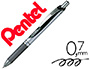 ROLLER PENTEL ENERGEL RTRACTABLE POINTE MOYENNE 0.7MM RECHARGEABLE CLIP MTAL COLORIS NOIR