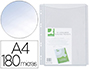 POCHETTE Q-CONNECT PVC 18/100E PERFORE SOUFFLET CAPACIT 100F PLAN A4 SACHET 5 UNITS