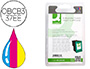 CARTOUCHE Q-CONNECT JET D'ENCRE COMPATIBLE IMPRIMANTES HP CB337EE ENCRE 3 COULEURS CYAN MAGENTA JAUNE 180P